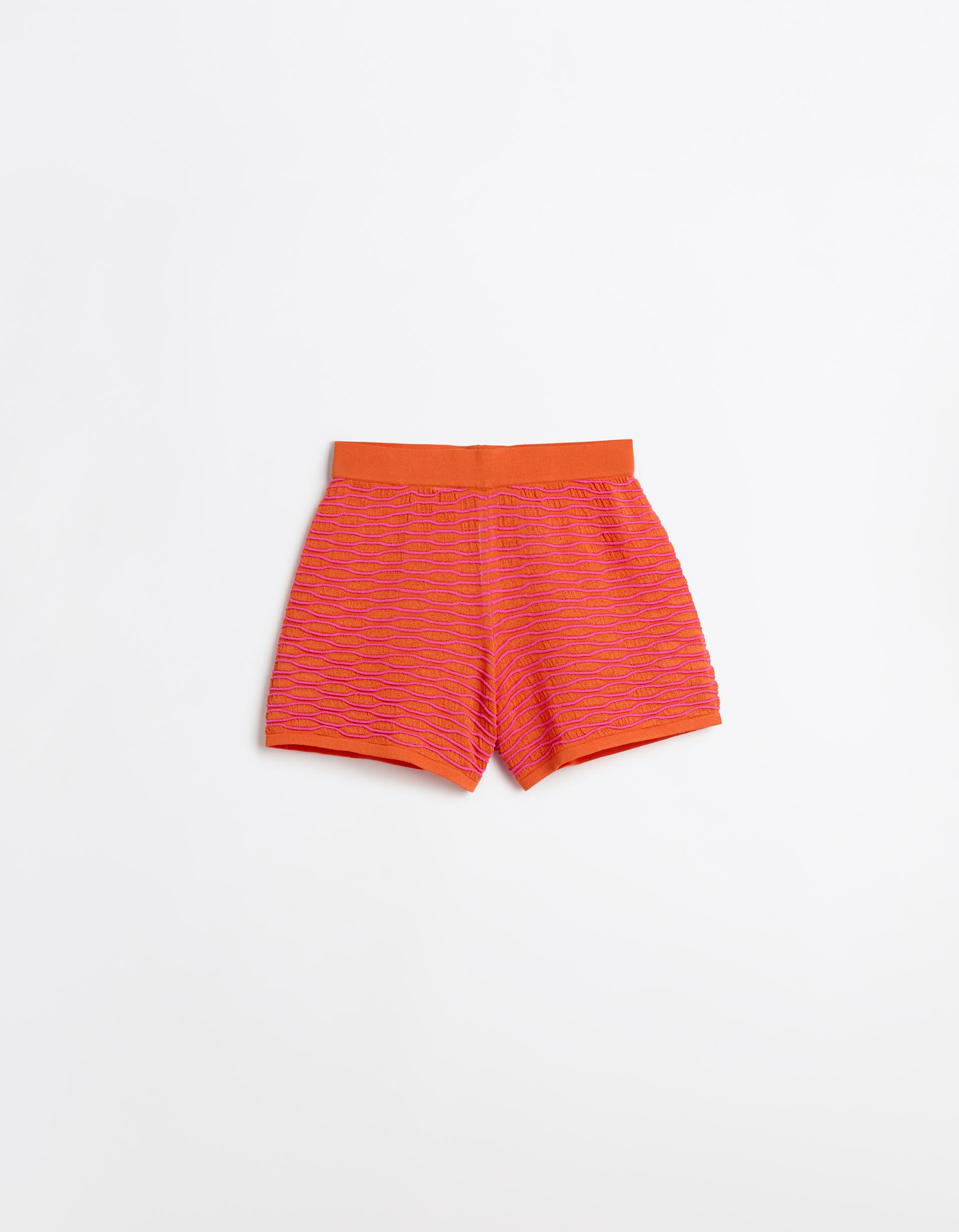 Calções Malha Tricotada, Mulher, Laranja Escuro