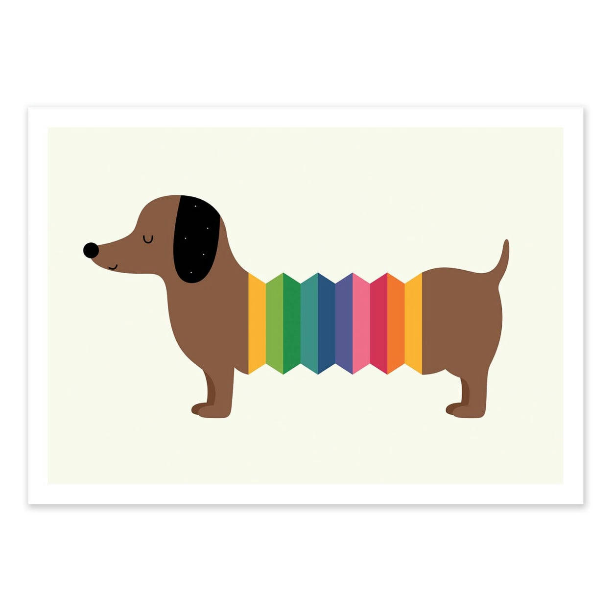 ANDY WESTFACE - RAINBOW DOG -  Affiche d'art enfant 30 x 40 cm
