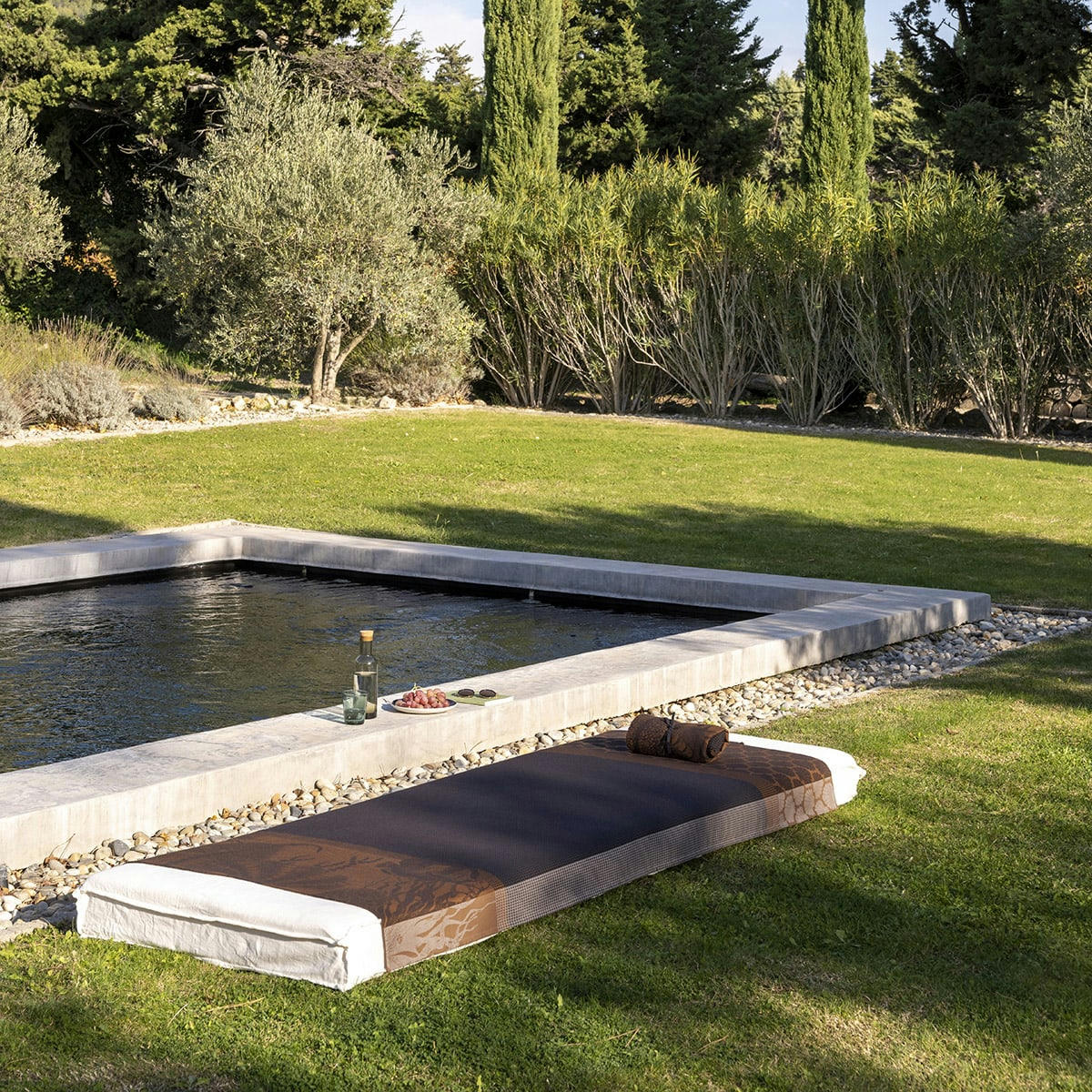 RECIFS - Pareo en coton encre 100 x 200