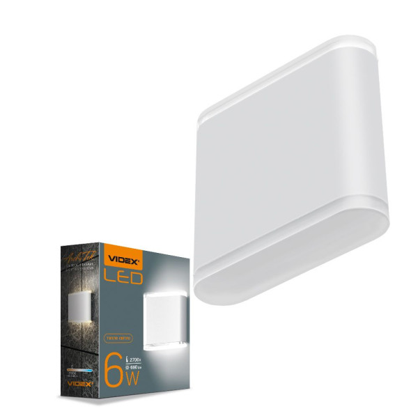 Kinkiet zewnętrzny EVAN 2700K biały LED 2x6 W 660lm IP54 Videx