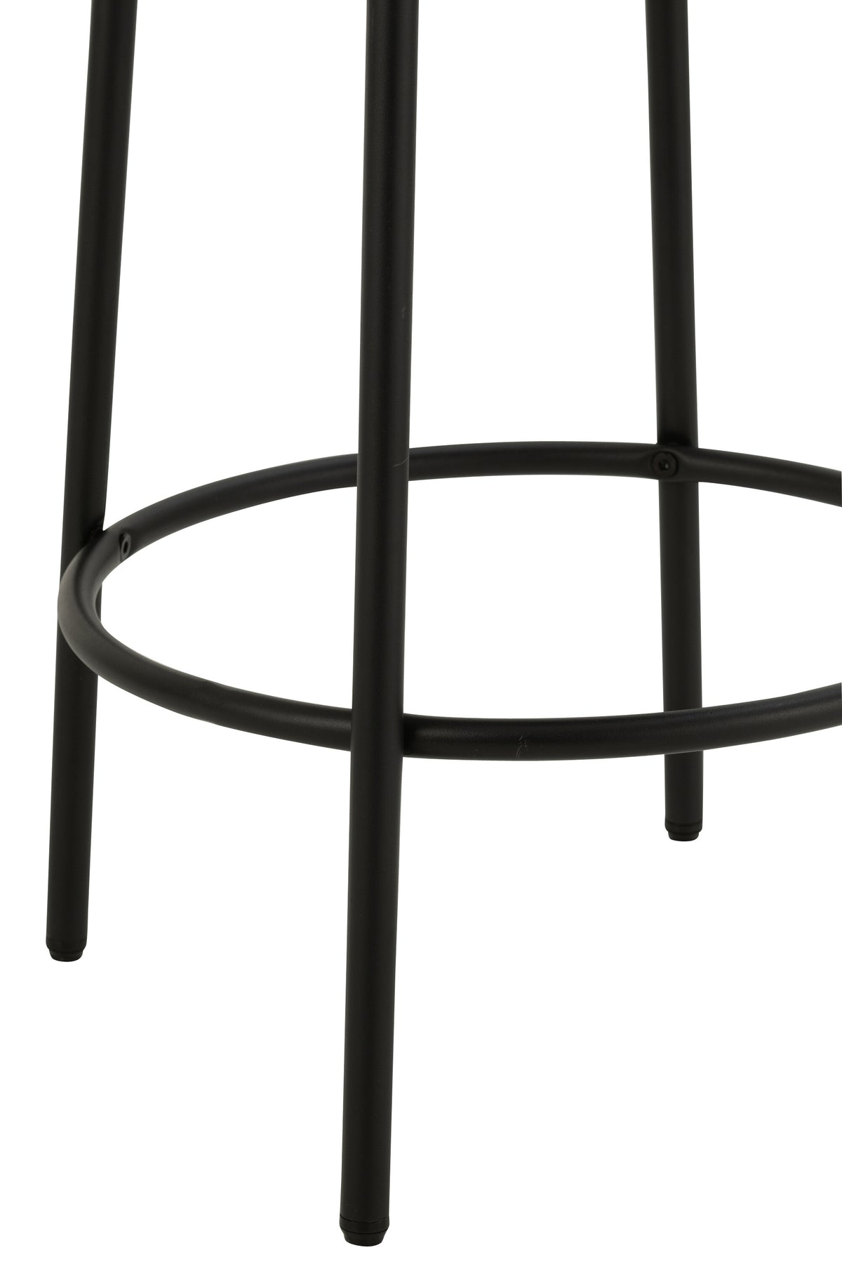 J-Line barkruk Bouclé - multiplex/polyester - wit/zwart