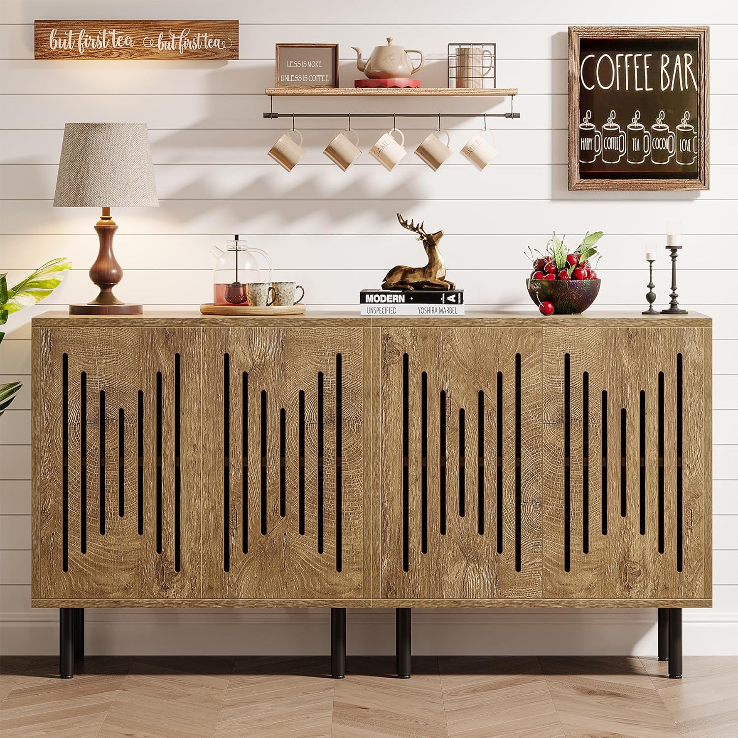 Tribesigns Set of 2 Sideboard Buffet with Storage 59