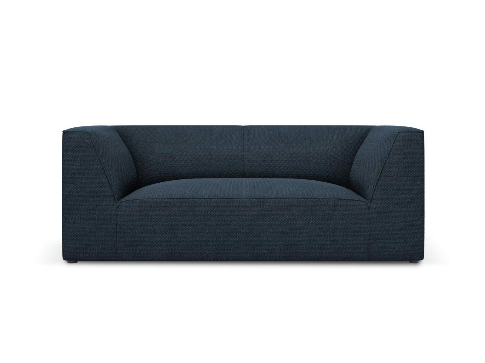 RUBY - Canapé 2 places en tissu structurel bleu marine