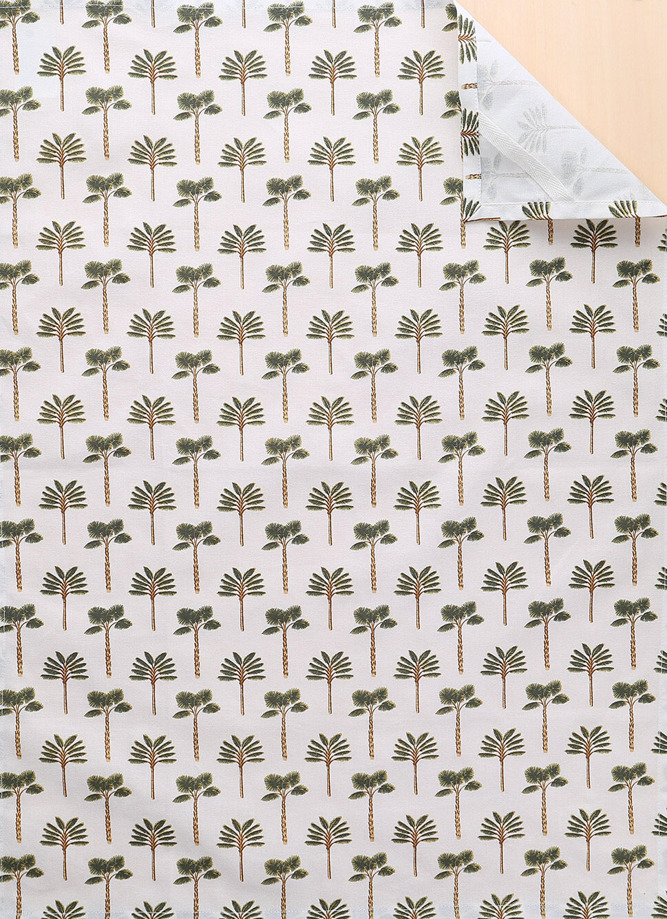 TORCHON EN COTON IMPRIMÉ MINI PALMIERS MULTICOLORE