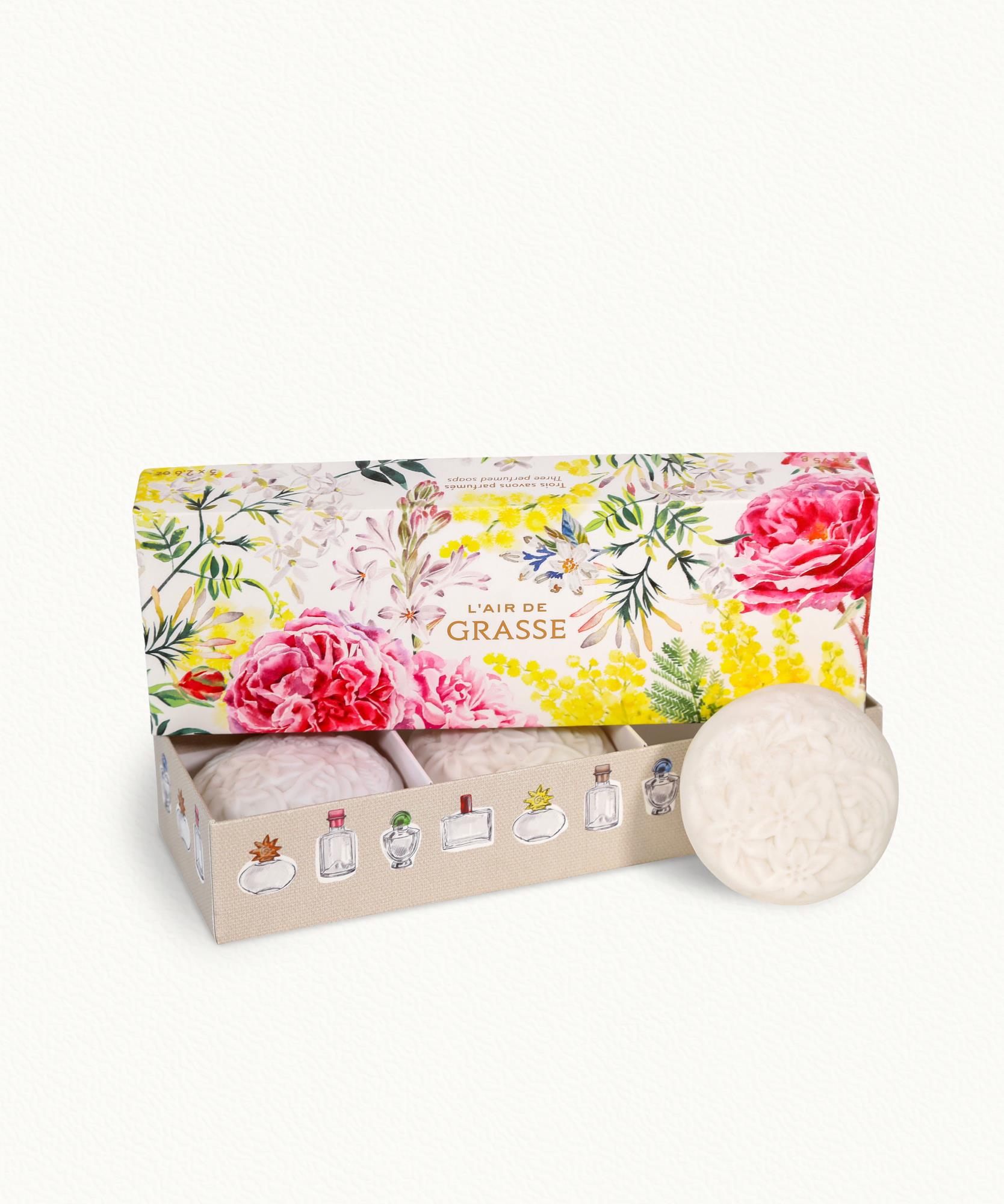 Coffret savons L'Air de Grasse - 3 minis savons parfumés
