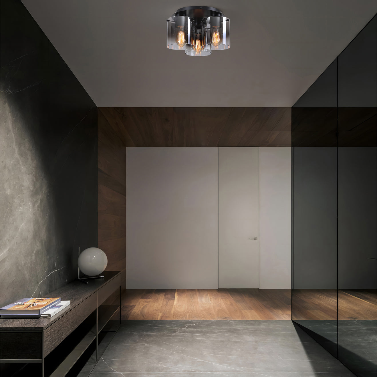 Searchlight Sweden Plafondlamp - Zwart