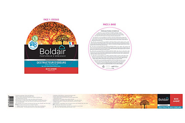 Destructeur d'odeurs gel Boldair bois ambré 300g