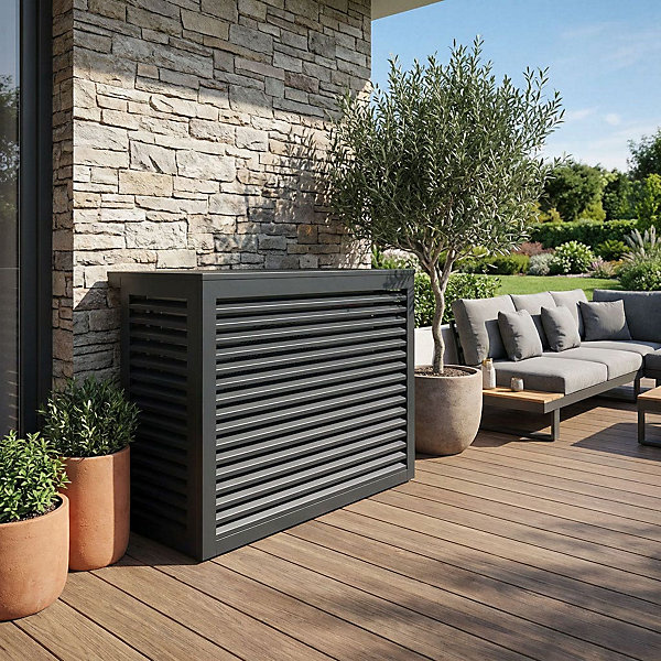 Cache-clim finition aluminium anthracite 23A - 7016 M 835x1050x660mm