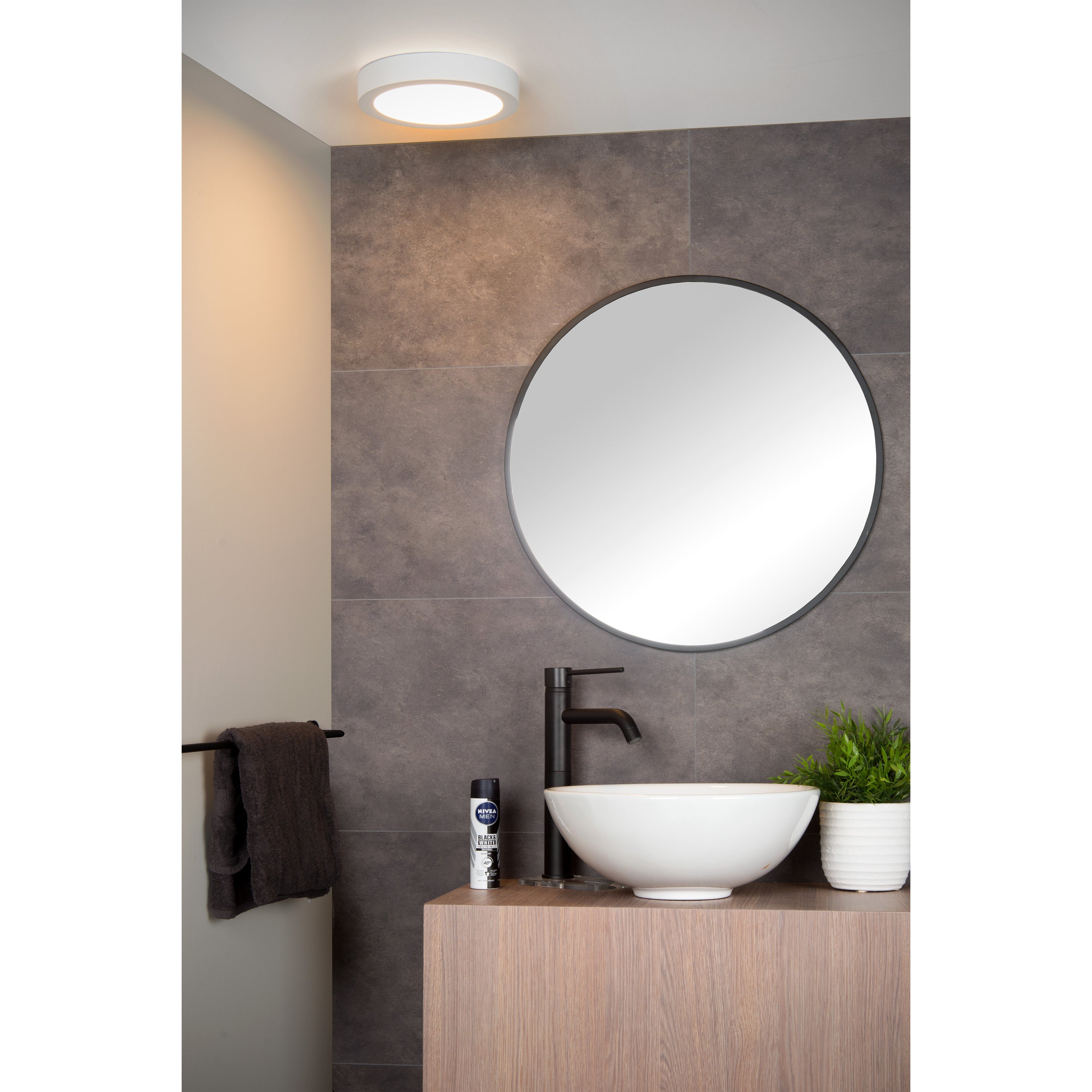 Lucide BRICE-LED - Plafonnière Badkamer - Ø 24 cm