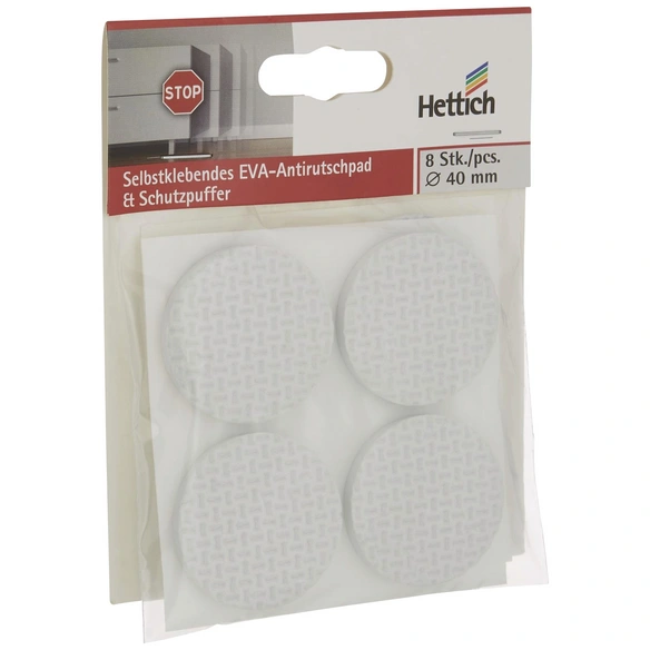 Antirutschpad, rund, Selbstklebend, weiß, Ø 40 x 5 mm