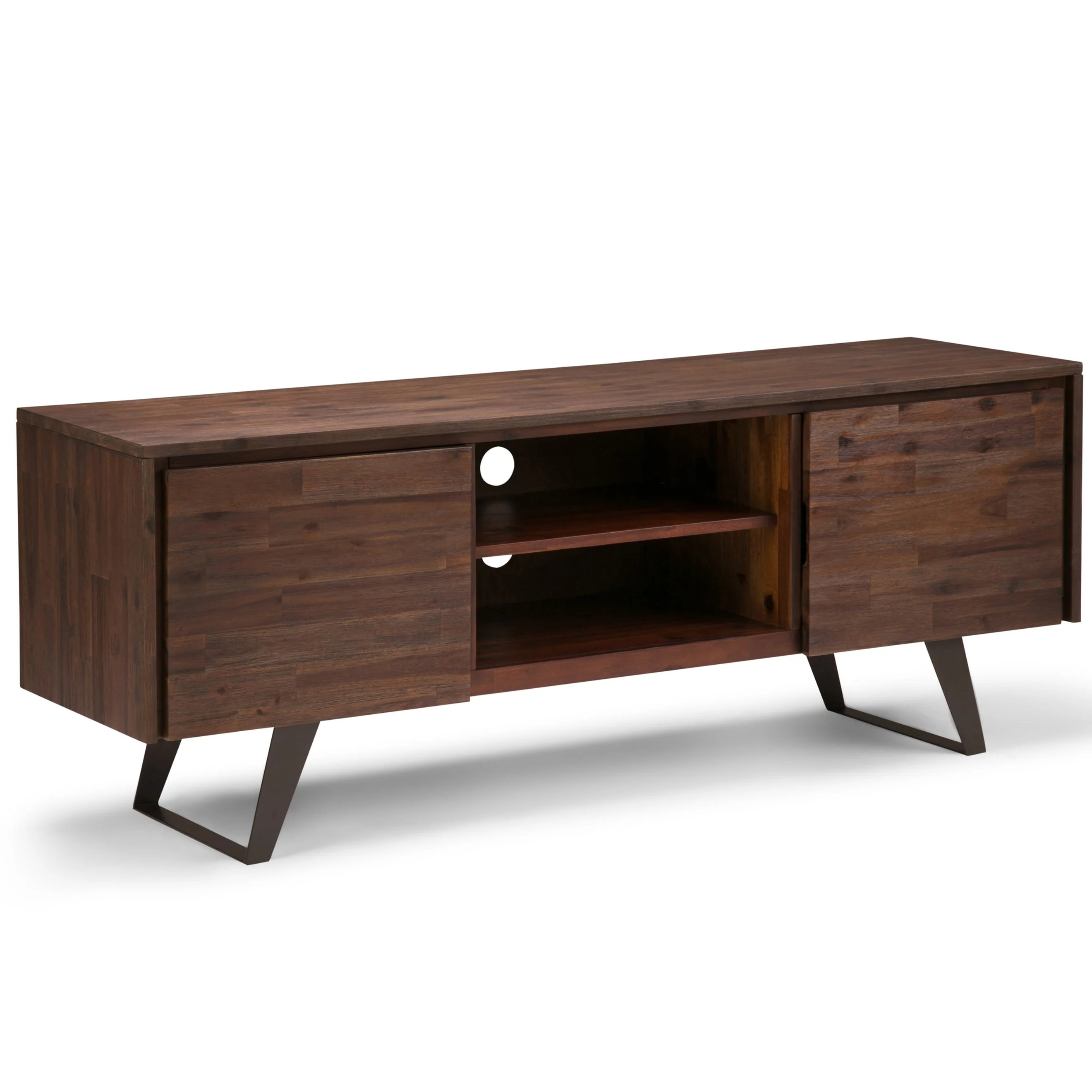 WYNDENHALL Mitchell WOOD Modern Industrial TV Media Stand For TVs