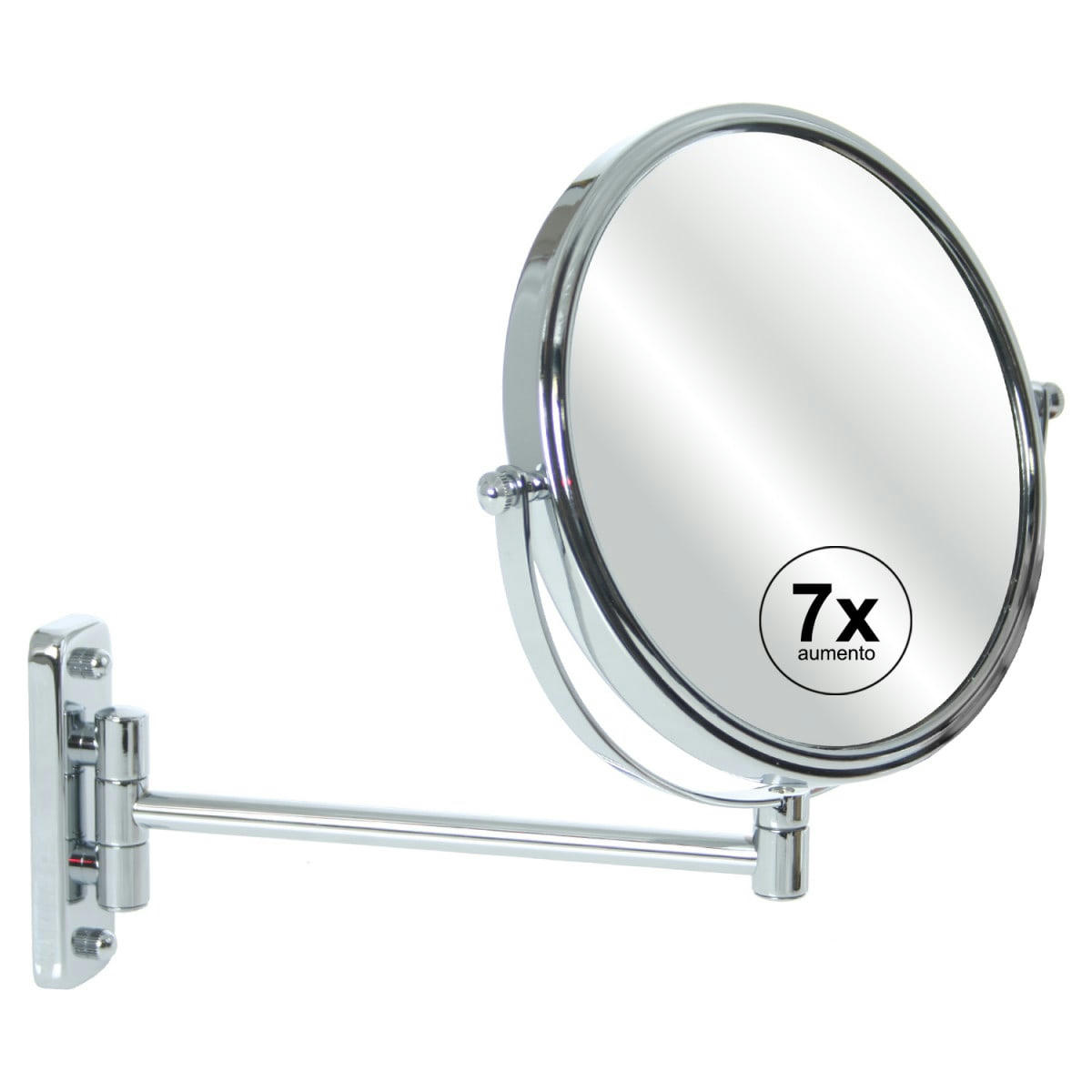 - Miroir grossissant (x7) mural rond sur bras orientable