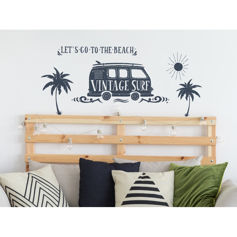 Planche de stickers Surf Vintage 48 x 68 cm