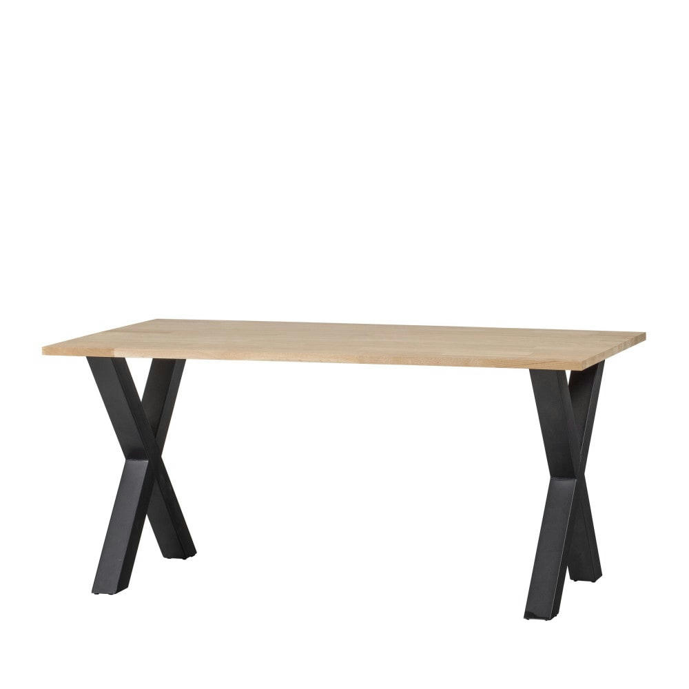 TABLO - Table à manger en bois piétement en X 180x90cm naturel