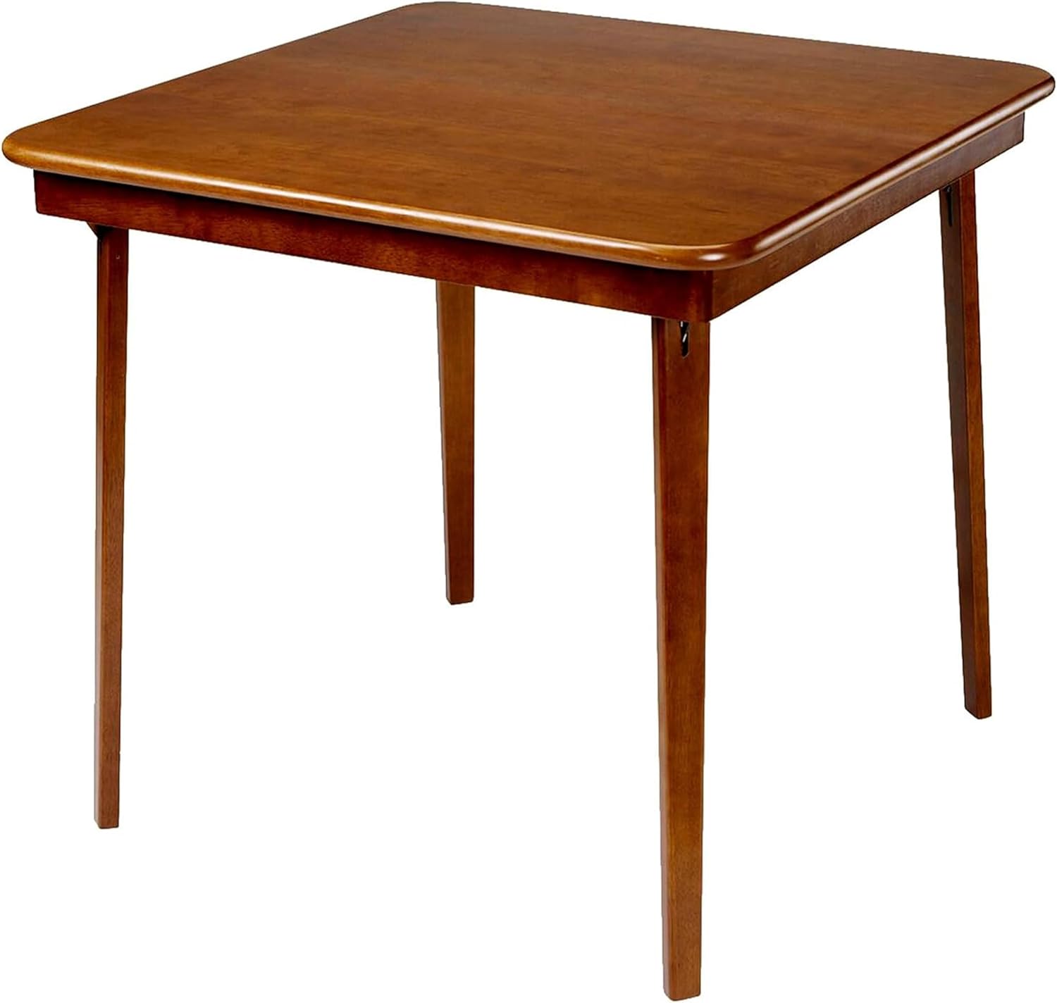 MECO Stakmore Classic Straight Edge Square Wood Folding Card Table, 32 x 32, Fruitwood - Foldable Wooden Tabletop Furniture for Cards, Board Games, Dining, and Extra Seating