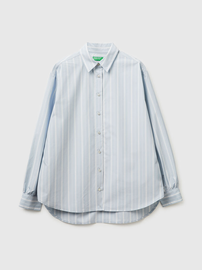 Striped shirt with side band