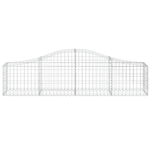 NNEVL Arched Gabion Baskets 3 pcs 200x30x40/60 cm Galvanised Iron