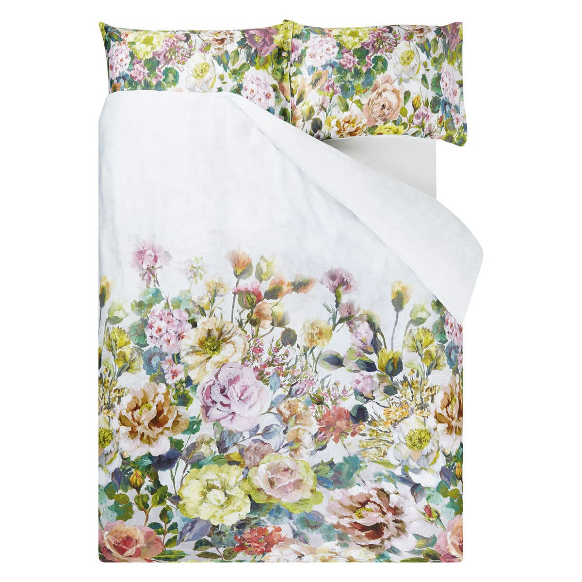 GRANDIFLORA - Housse de couette imprimée en satin de coton multicolore