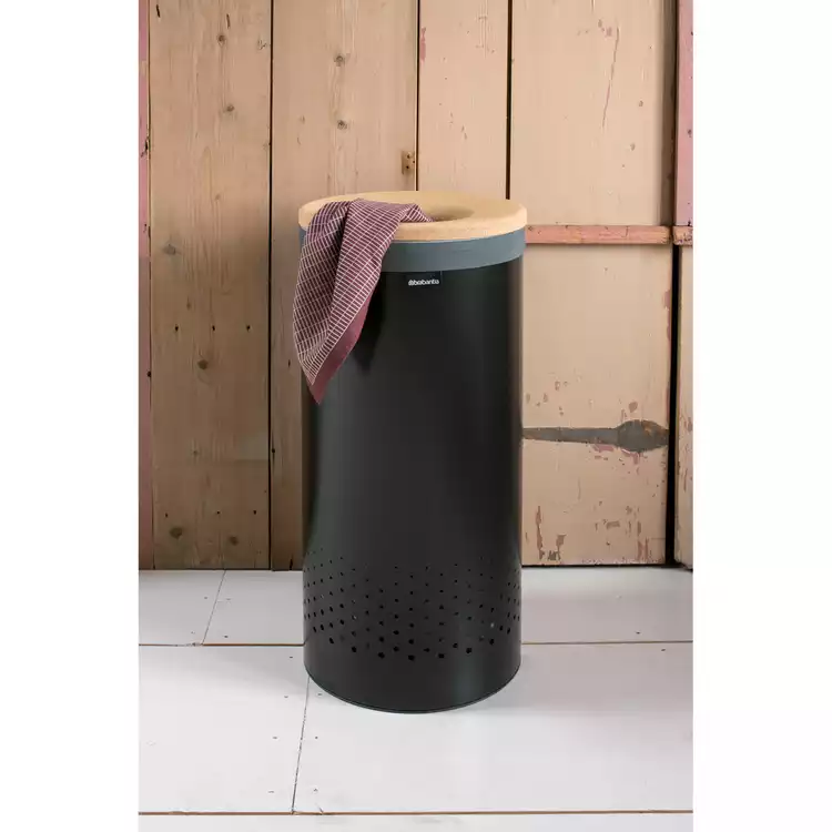 Brabantia 35 Litre Laundry Container Lid Bin - Black
