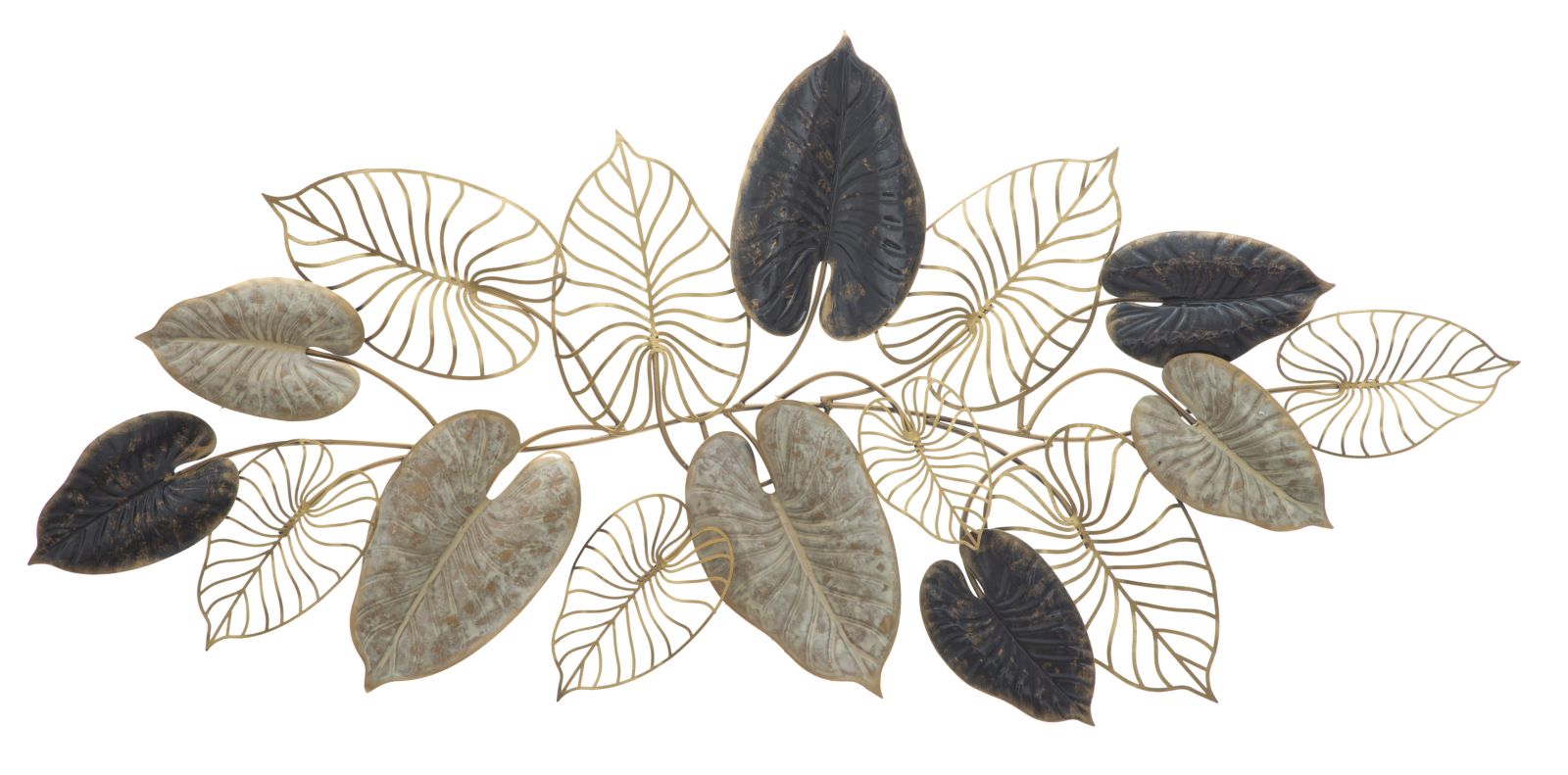 3D decoratief paneel in veelkleurig metaal 131x4,5x61 cm