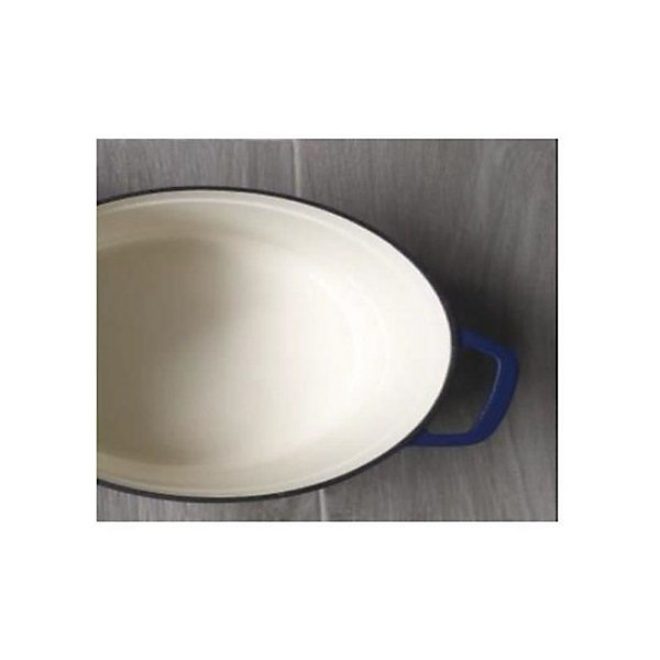 Cocotte fonte massive - GSW - BLUE MAGIC - 33 x 25 cm - Ovale - Induction - Bleu