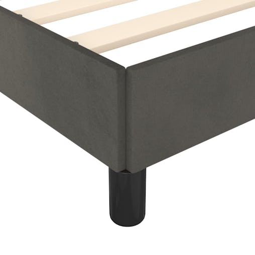 NNEVL Bed Frame with Headboard Dark Grey 137x187 cm Double Velvet