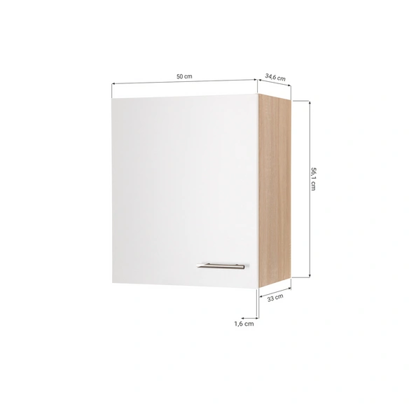 Hänge-Oberschrank »Merle«, BxHxL: 50 x 56,1 x 34,6 cm, grau
