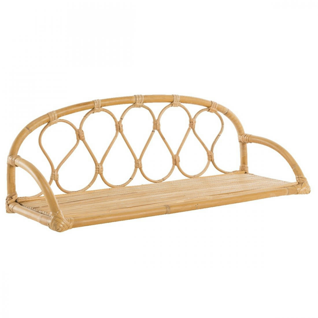 LILY - Etagère murale en rotin vintage