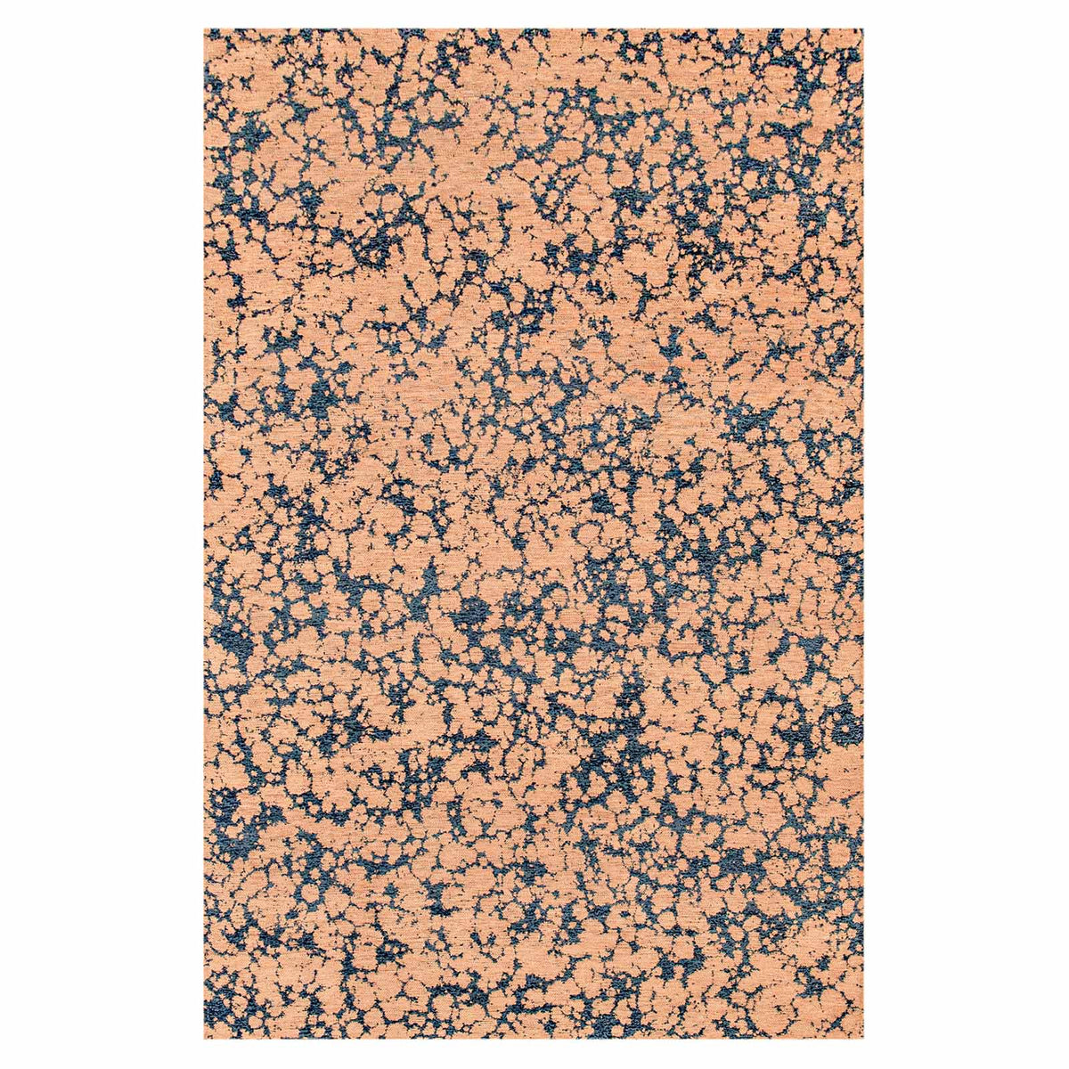 Lola&Moi vloerkleed Indian Blue - goud - 200x280cm