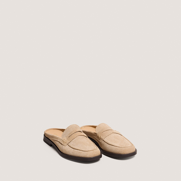 Mocassins à bouts arrières ouvertsen cro?te ivoire | NANCY