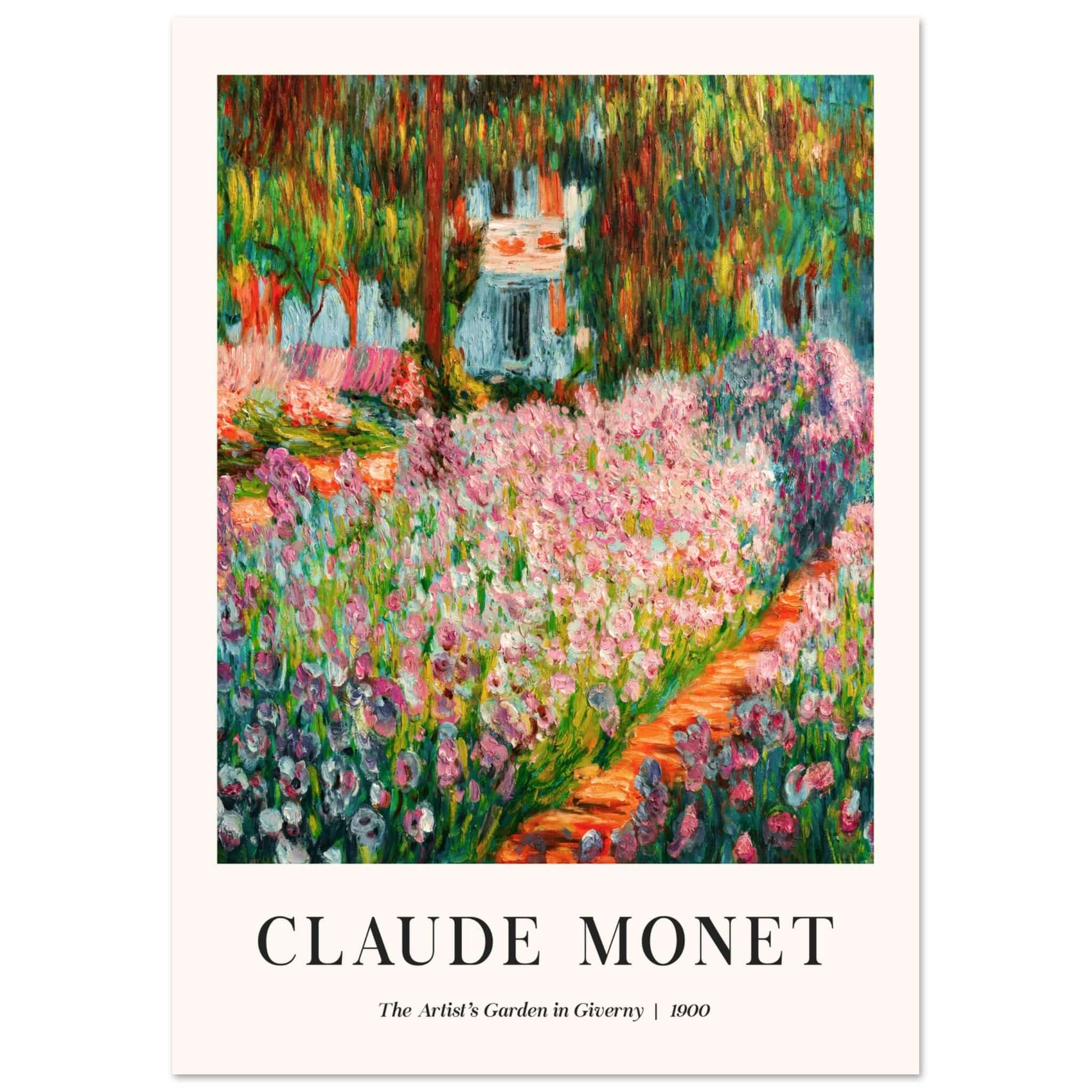 Artfulprints Poster Claude Monet – The artist’s garden in Giverny III  - A4 21x29.7 cm - Meerkleurig
