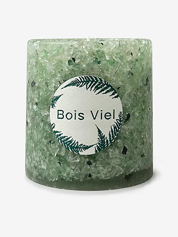 Bougie fougere - bois vieil vert clair