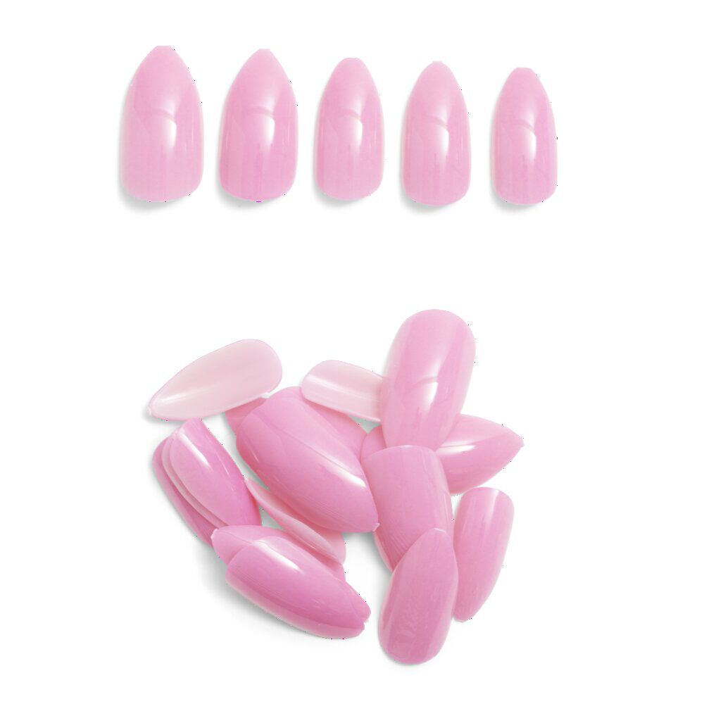 Lot de 24 faux ongles caméléon avec stickers de colle plastique rouge