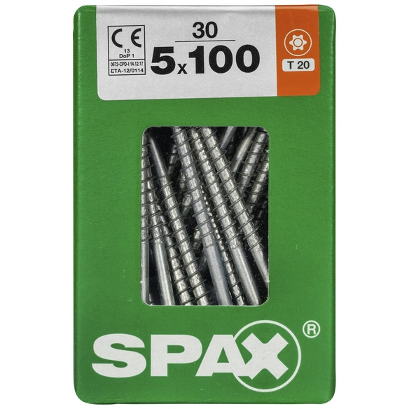 Universalschraube, 5 mm, Stahl, 30 Stk., TRX 5x100 L