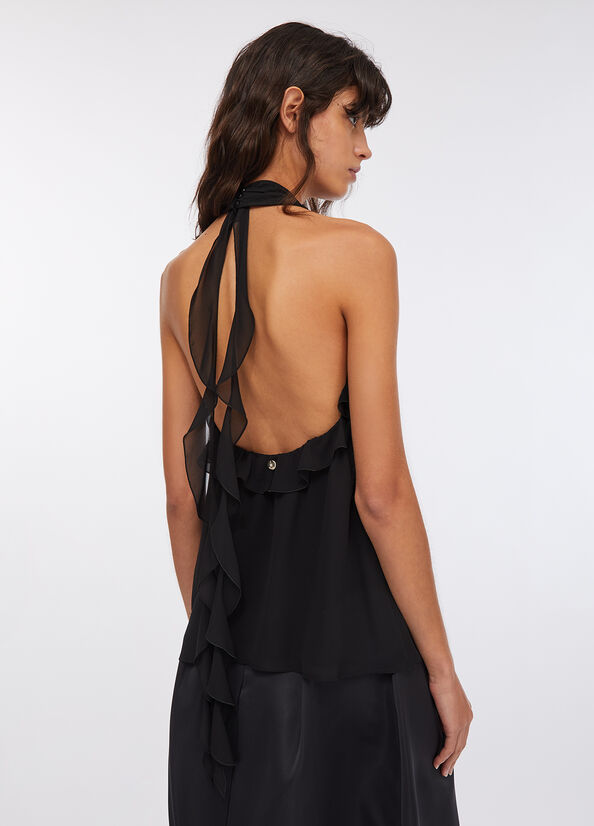 Top elegante con rouches