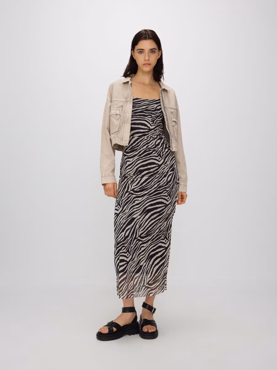 Midi Dress With Draping