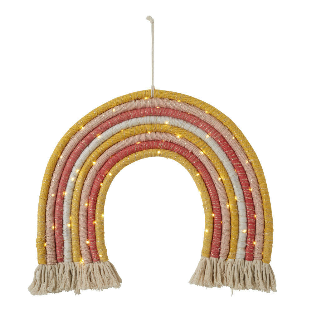 SIWA - Déco lumineuse arc-en-ciel en coton et corde multicolore