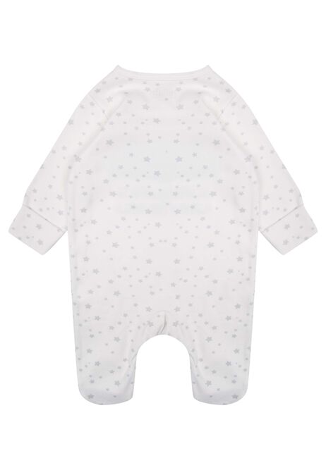 Baby Unisex White Cotton Rainbow Sleepsuit