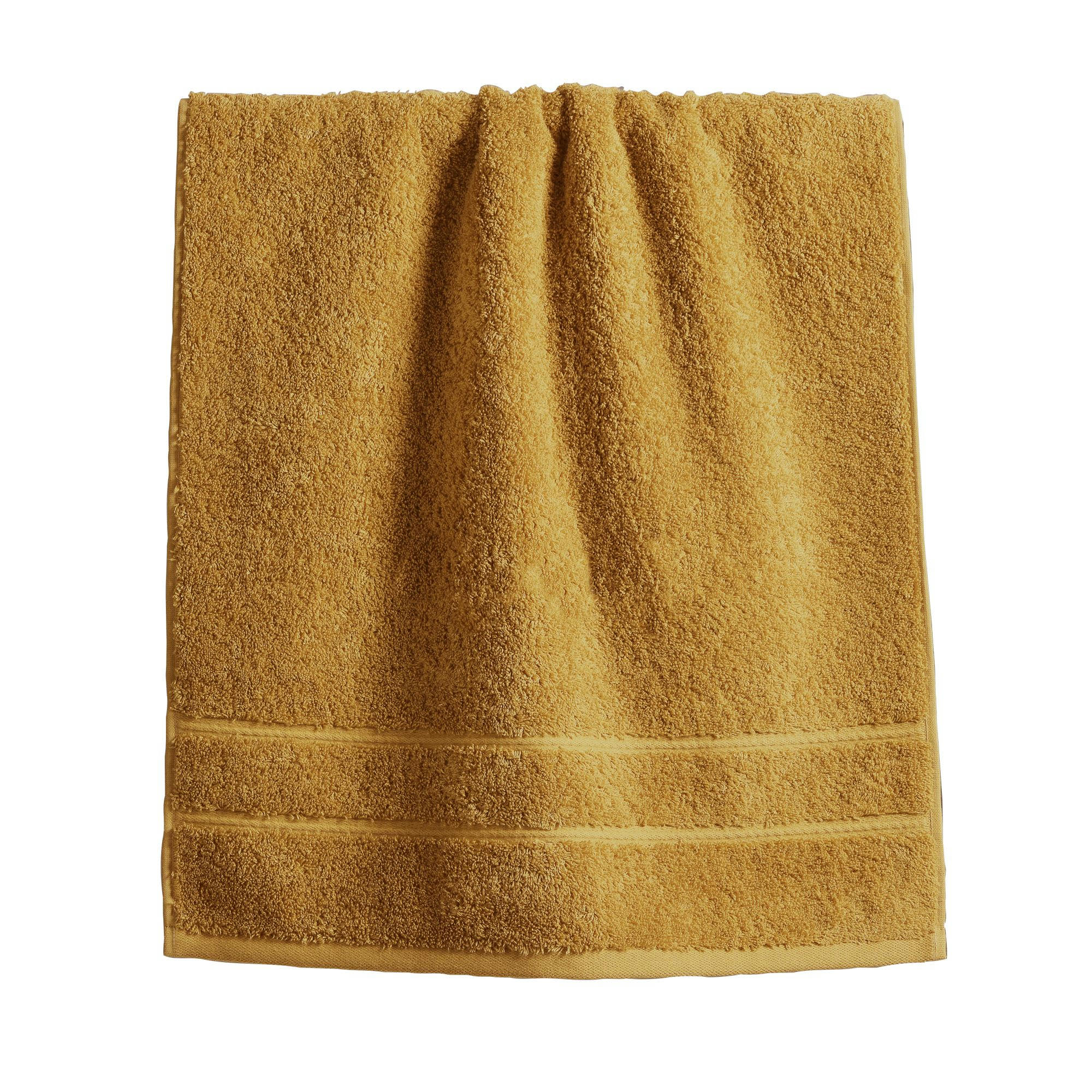 COTON PEIGNE D'EGYPTE EPONGES - Serviette de toilette 50x100 jaune cumin en coton