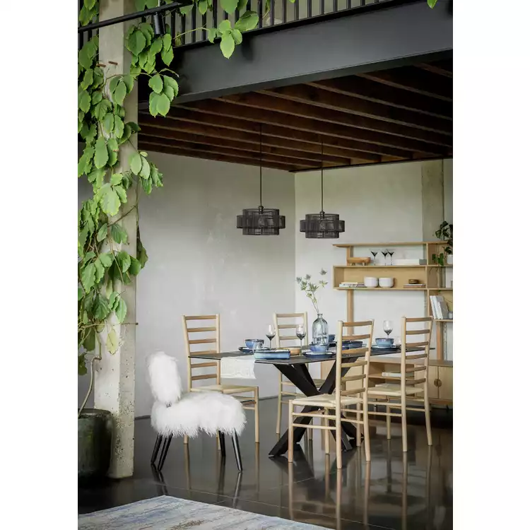 Habitat Distressed Abstract Blue Flatweave Rug - 120x170cm