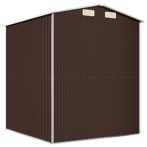 NNEVL Garden Shed Dark Brown 192x191x223 cm Galvanised Steel