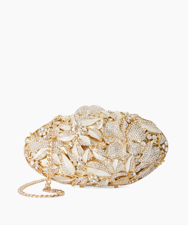 Extravagant Gold - Embellished Hard Case Clutch