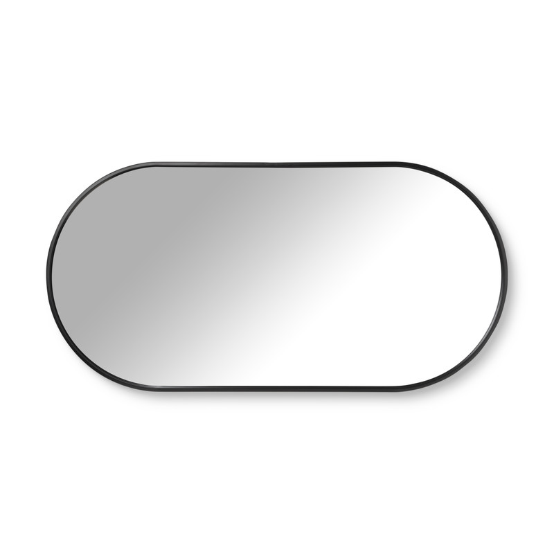Spiegel Basix ovaal - zwart - 50x100 cm