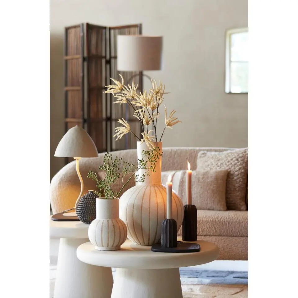 Light & Living - Ulloa vaas deco &Oslash;34x52 cm - keramiek mat zand/bruin