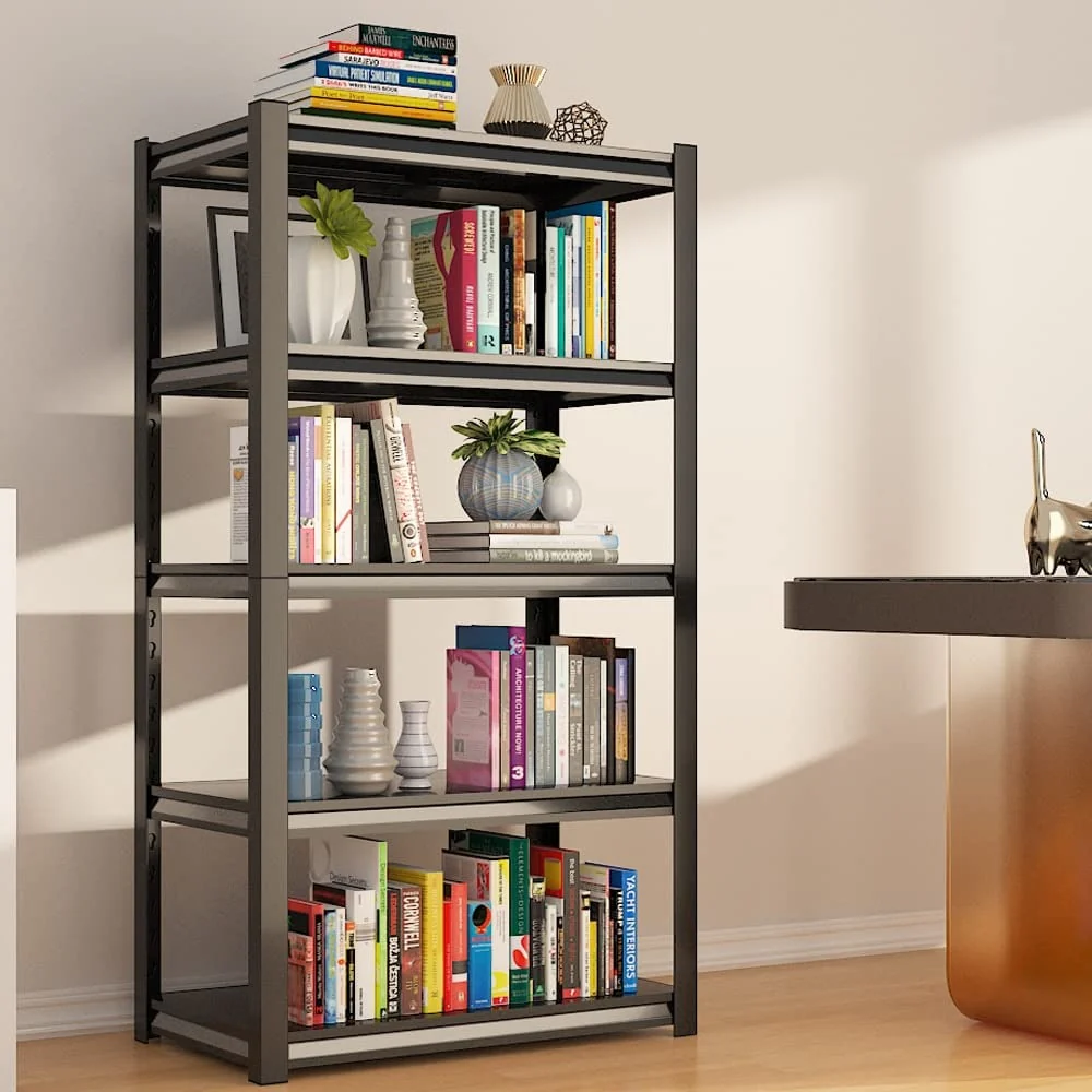 Movable Steel Shelves for Kitchen, Garage Shelves, Basement Shelving Utility Shelf Rack