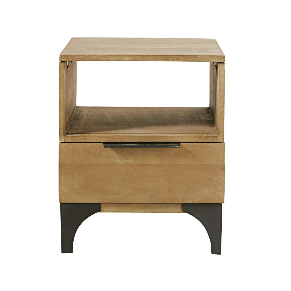 Metropolis - Table de chevet 1 tiroir en manguier massif