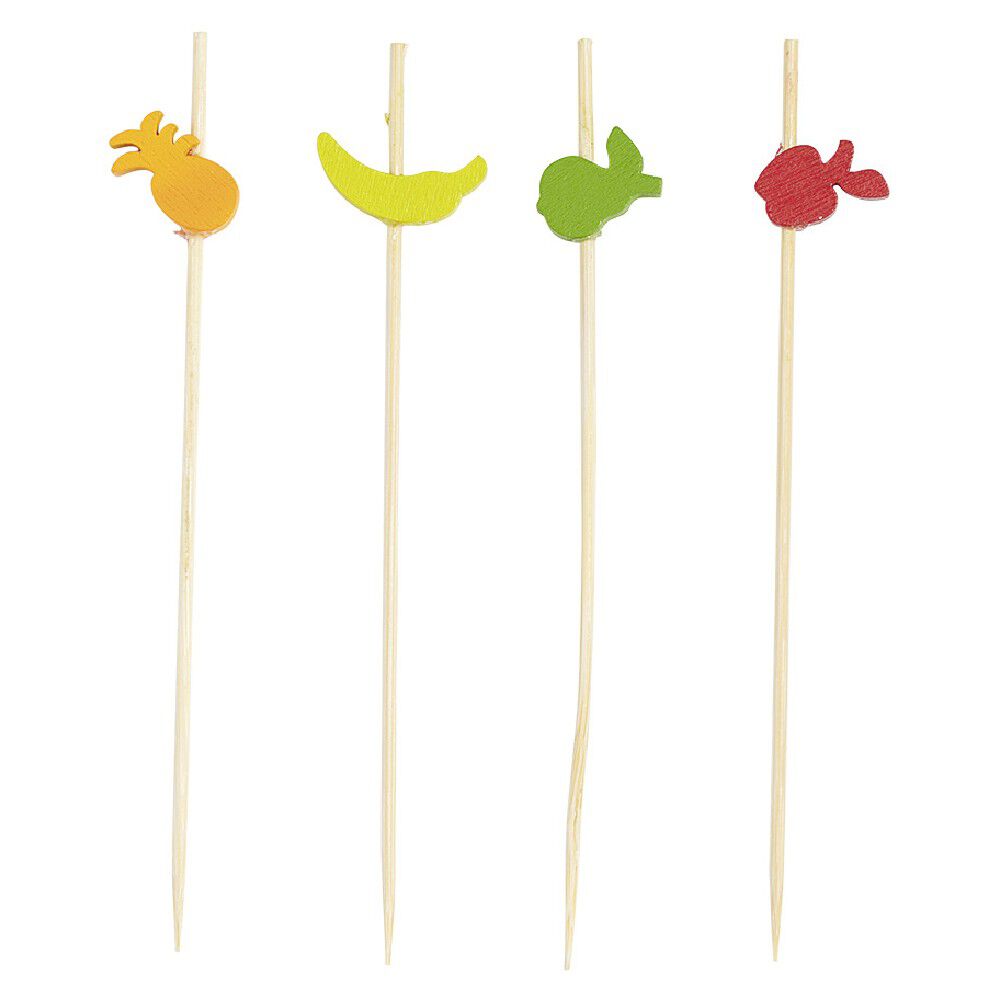 Pique à cocktail fruits d'été x30