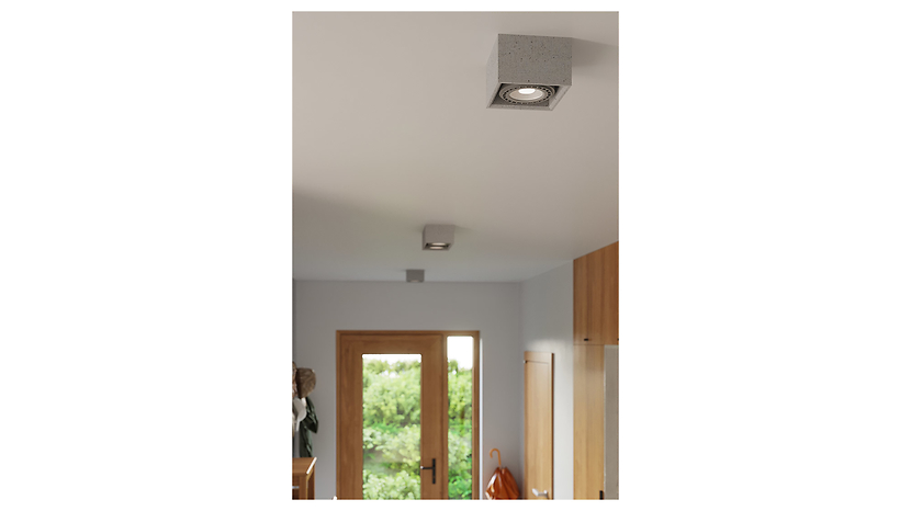 Lampa natynkowa Quatro 1 betonowa szara