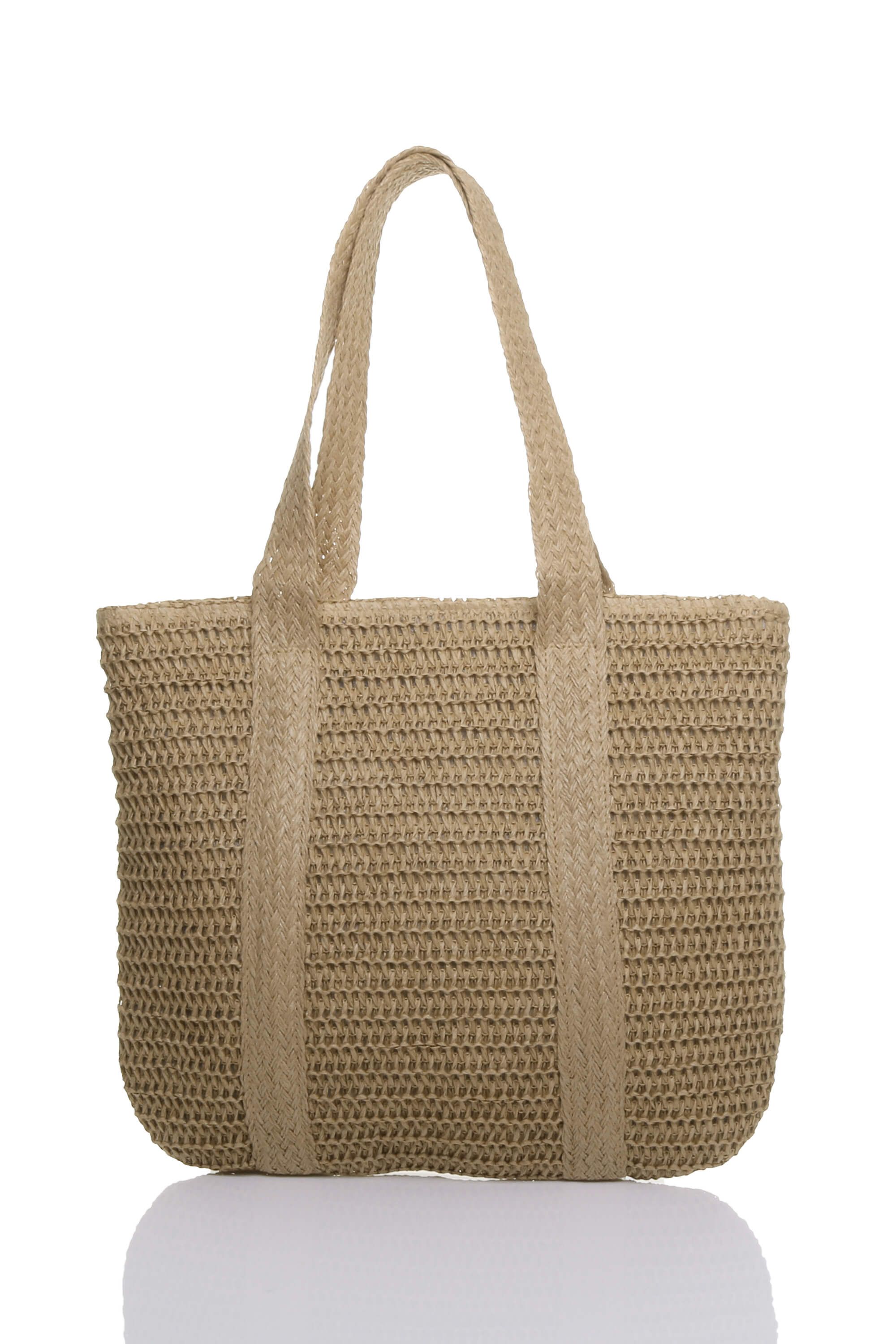 AJVANI Large Woven Shopping Beach Tote Bag