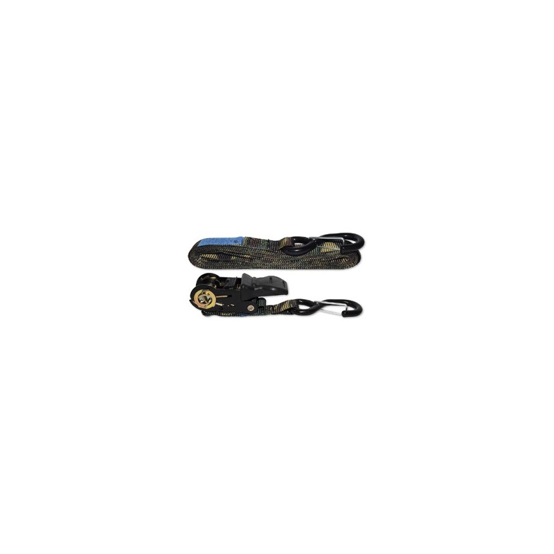 Sangle d'arrimage avec tendeur à cliquet et crochets 5 m x 25 mm CHAPUIS
